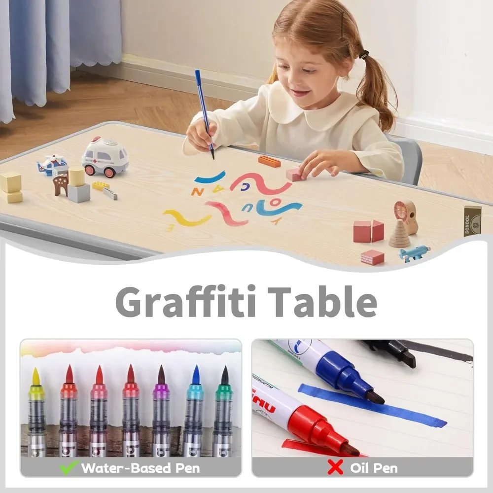 Arts and Crafts Child Table with Graffiti Desktop