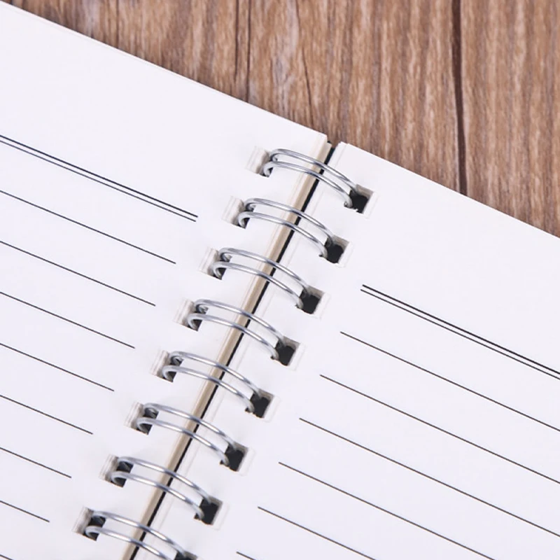 Spiral Notebook A5, 21x14cm 50 Lined Pages Plain 4 Colored Kraft Cover Lined Notebook for School Project Home Writing
