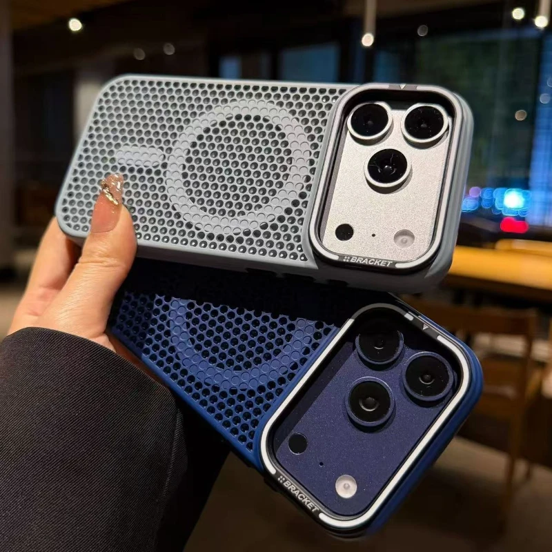 Enhanced Camera Mount Cooling Case with MagSafe Wireless Charging and Shockproof Protection