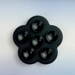 Silicone Flower Suction Cup Phone Grip and Stand Combo (Black)