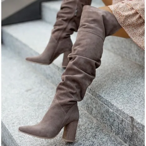 Winter Fashion Ladies Boots High Heels Ladies and Ankle Boots Sexy Pointed Shoes Fine Martin Boots main image 1