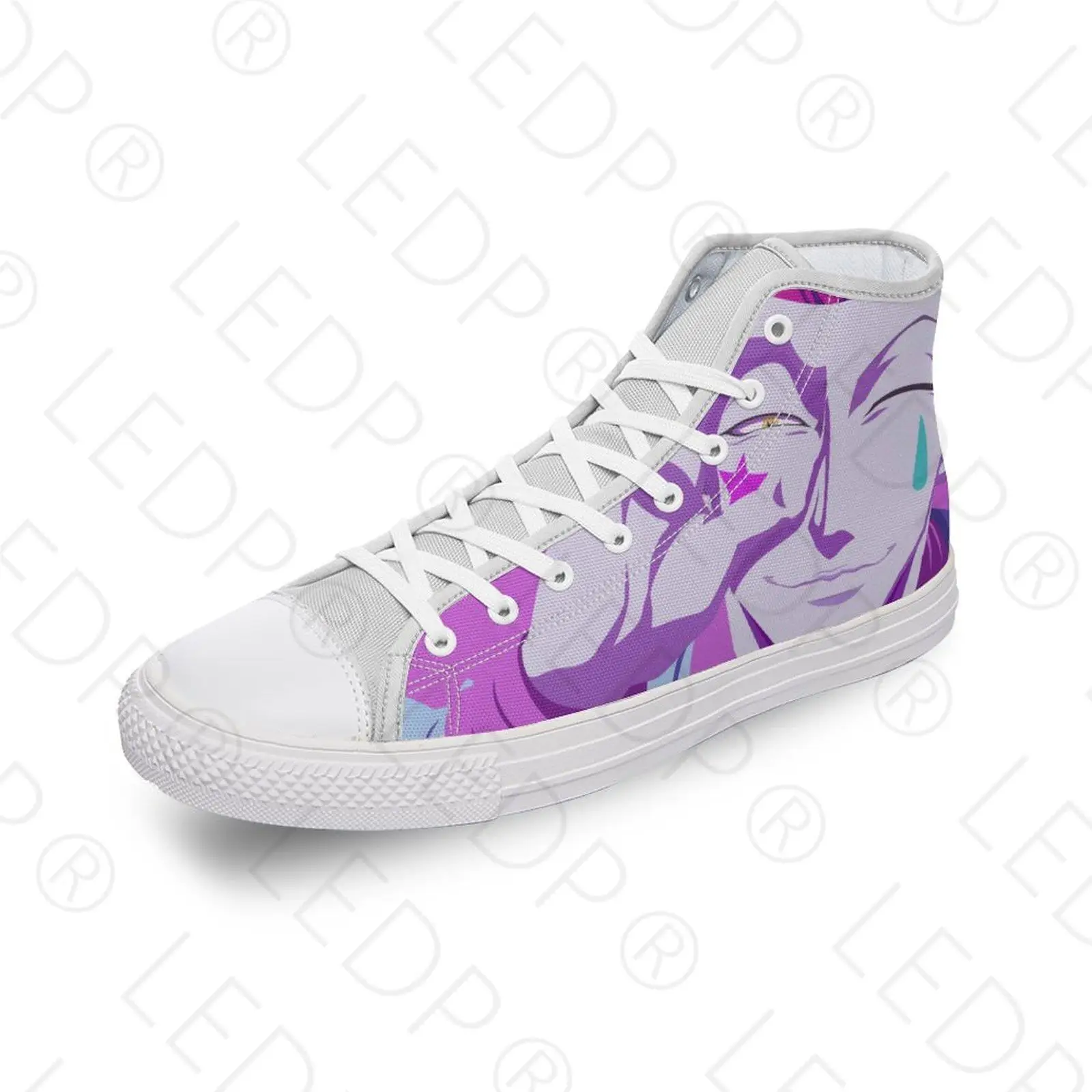 

Кеды Hisoka высокие холщовые для косплея, роскошные повседневные модные кроссовки «сделай сам» на плоской подошве с 3D принтом для мужчин и женщин