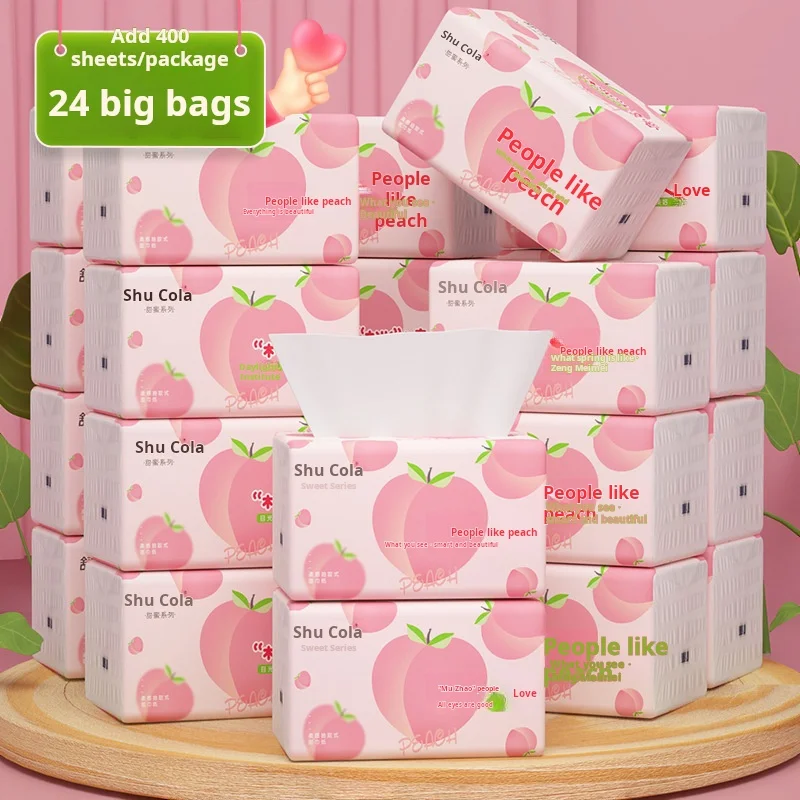 Toilet Paper 24 Packs 400 Sheets Of Large Napkins Hand Towels Facial Tissues Affordable Home Package