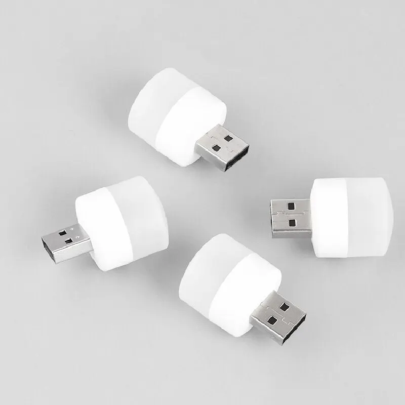 Night light 10 pieces USB night light warm white LED plug-in light bulb portable home environment energy-saving reading night