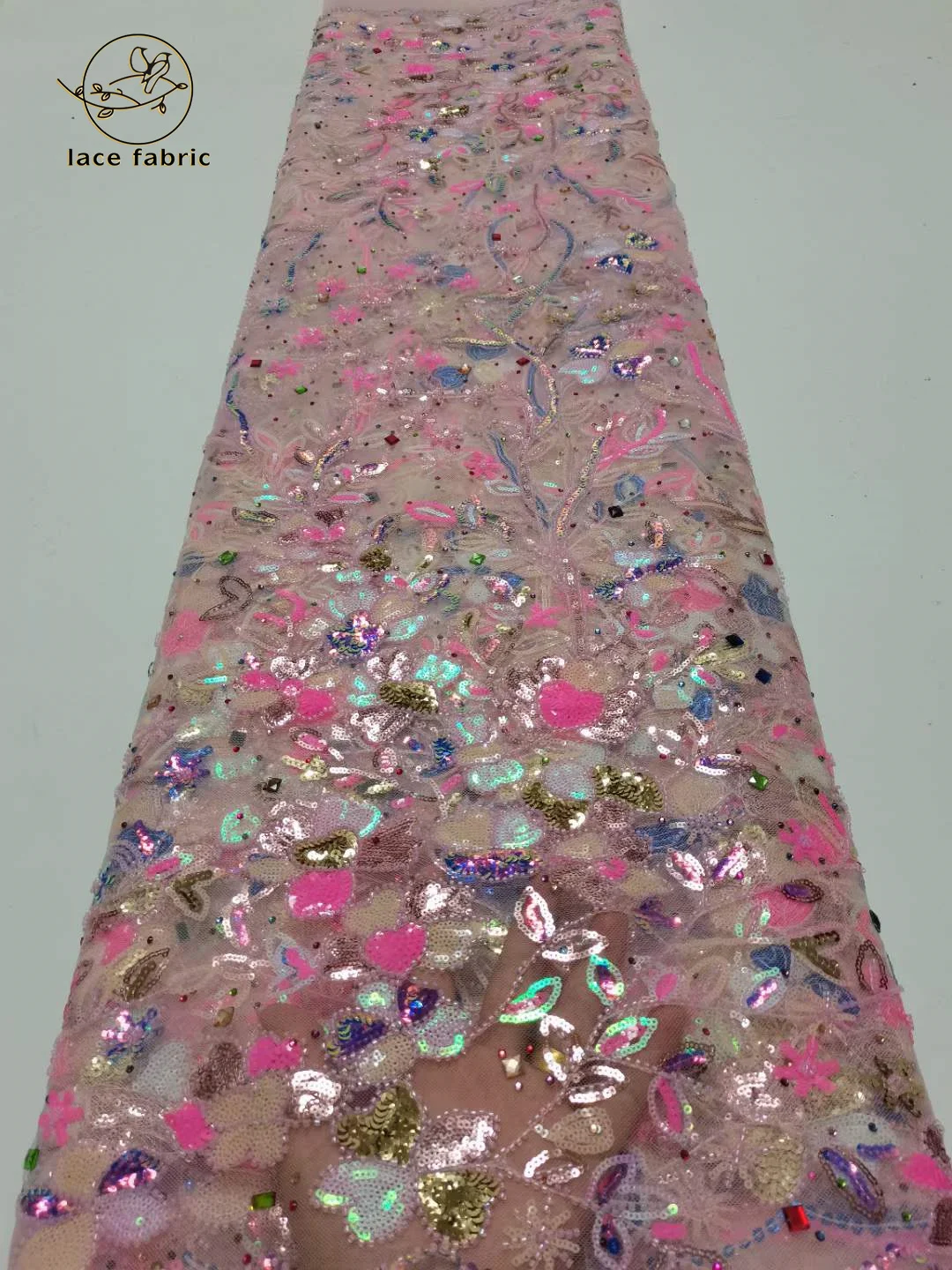

2023 High Quality Luxury French Groom Sequins Net Lace Fabric African Sequins Lace Fabric For Nigeria Wedding Dress Party Sewing