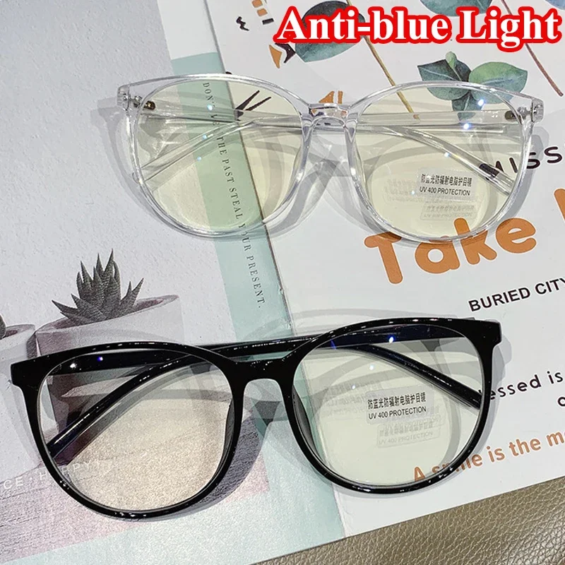NEW Style Myopia Glasses Oversize Frame Anti-blue Light Blocking Reading Glasses Shortsighted Eyeglasses Diopter 0 TO -6.0
