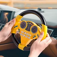 Eletric Simulation Steering Wheel Toy Simulate Driving Car Light Sound Musical Baby Kids Educational Vocal Toys for Children 1