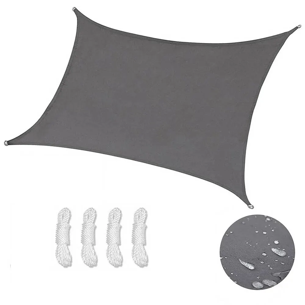 Outdoor Awning Rectangle Sun Shade Waterproof Patio Beach