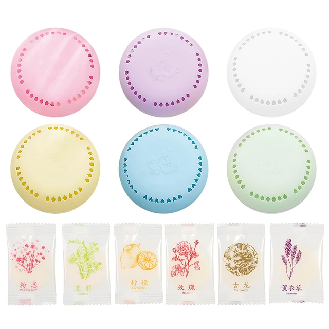 Fragranza per aromaterapia deodorizzazione duratura forniture per il bagno armadio per camera da letto auto casa toilette deodorante solido rotondo più fresco 3
