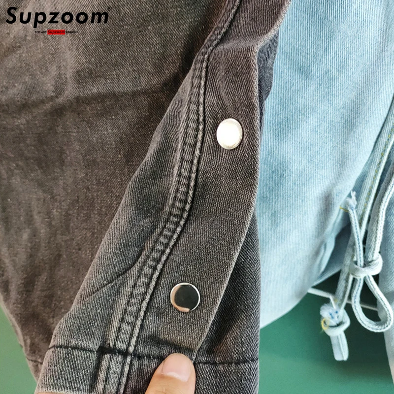 Supzoom New Arrival Hot Sale Zipper Fly Solid Cargo Pants Light Color Wash Shorts Straight Tube Overalls Robin Casual Jeans Men 