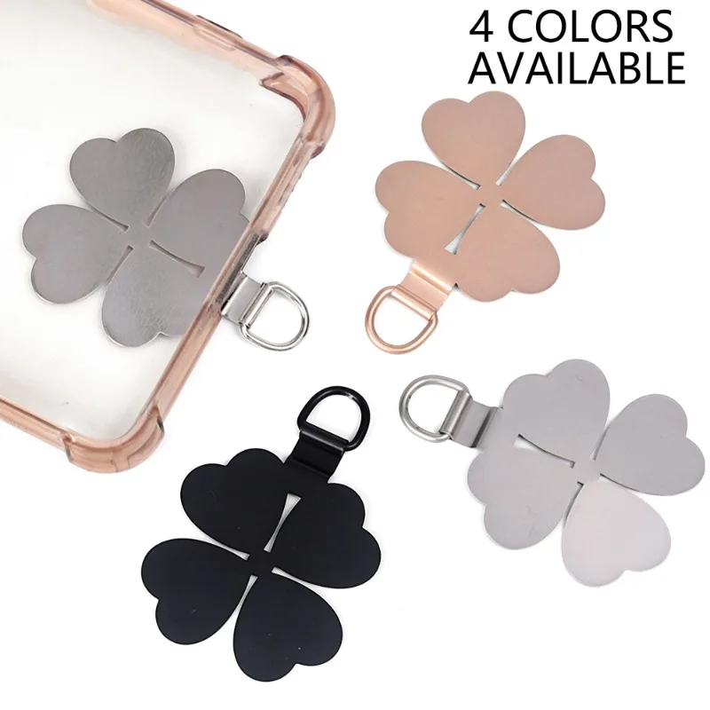 4/1PCS Phone Tether Patch Metal Phone Tether Tabs Cell Phone Lanyard Patch Replacement Without Adhesive for Most Cell Phones