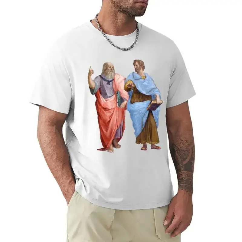 

Мужская футболка плато и аристост, футболка для мальчика с круглым вырезом, Мужская футболка, черные хлопковые мужские топы