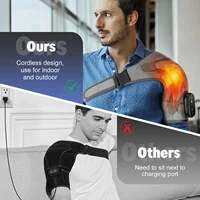 Electric Heated Shoulder Massager Wrap Heating Vibration Belt 3 Modes for Kee Elbow Sport Relax Fatigue Relief Health Care 3
