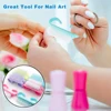 30PCS Multicolor Nail Art Brushes With Angle Handle Grip Plastic Nail Cleaning Brushes Kit For Manicure Pedicure Scrubbing Tools 6