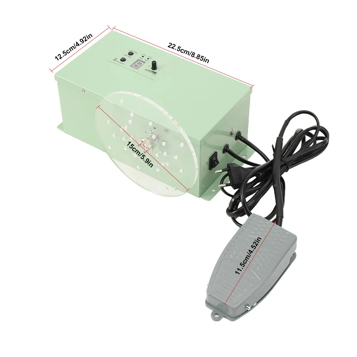 AC 220V Elektrische Wickelmaschine für Flachband, Flexibler Bandwickler mit Fußschalter, 1-500 U/min Geschwindigkeitseinstellbar, 72W – Detail 11