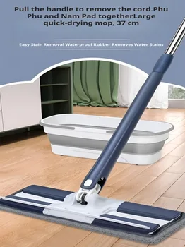 2in1 multipurpose wall mop scraper flat mop glass ceiling wiper handsfree multipurpose mop 1