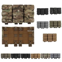 Molle Combat Bag Vest Mag Pouch Pack Fast Cartridges Clip Ammunition Carrier Ammo Holder Tactical Mag 7.62 Triple Magazine Pouch 1
