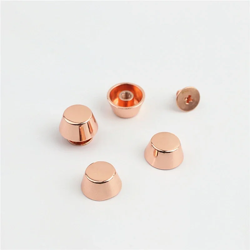 10sets Bucket Shape Bag Feet Base Studs Bottom Wear Protection Rivets Wallet Bag Decor Buttons Leathercraft Parts Accessories metal rivets copper rivets leather rivets metal studs