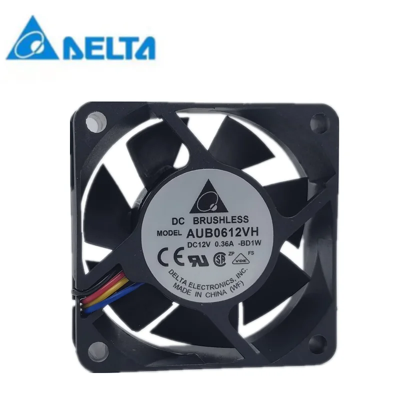 New delta AUB0612VH 12V 0.36A 6025 6cm 4-wire PWM temperature control server fan новинка для delta qfr0612uh 6025 12v 0 70a 6cm pwm контроль скорости большой объем воздуха вентилятор тестирование работает