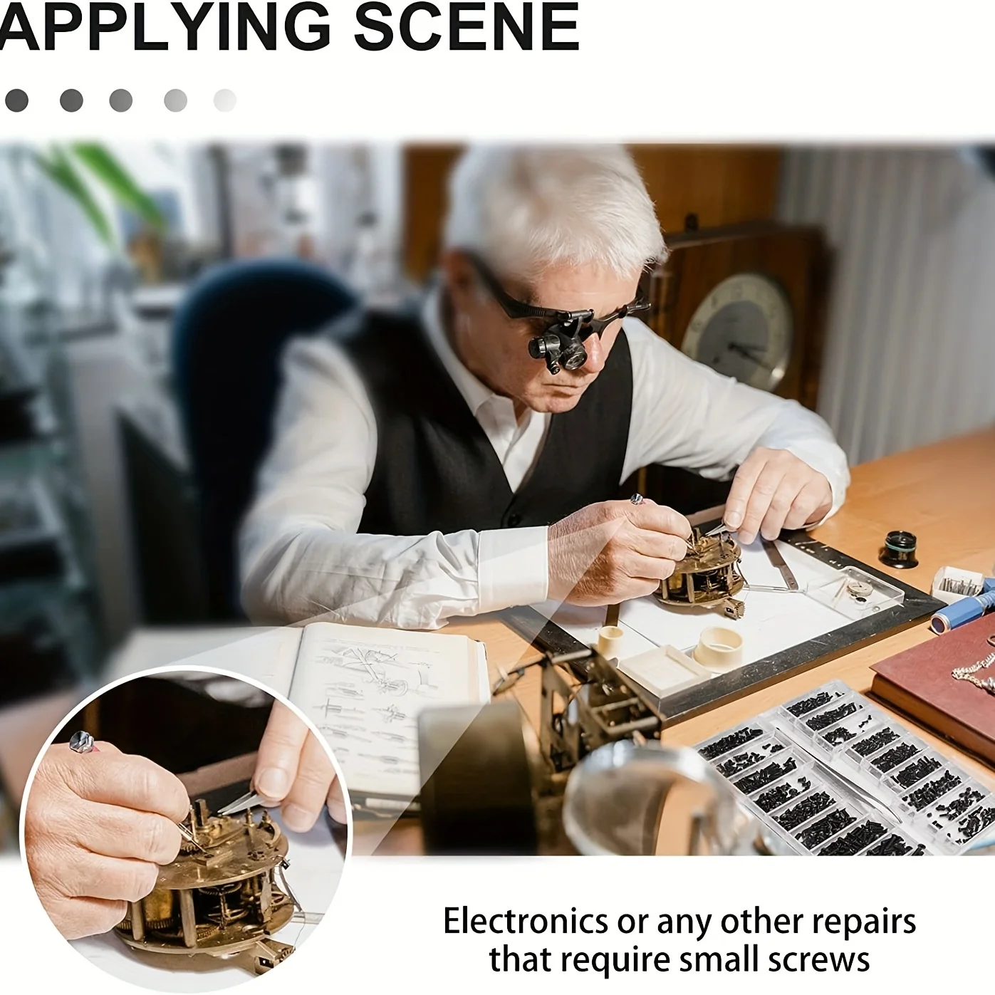 Micro Repair Screw Set 630 Pcs for Glasses Sunglasses Watches Jewelry M1.2 M1.4 with Screwdriver