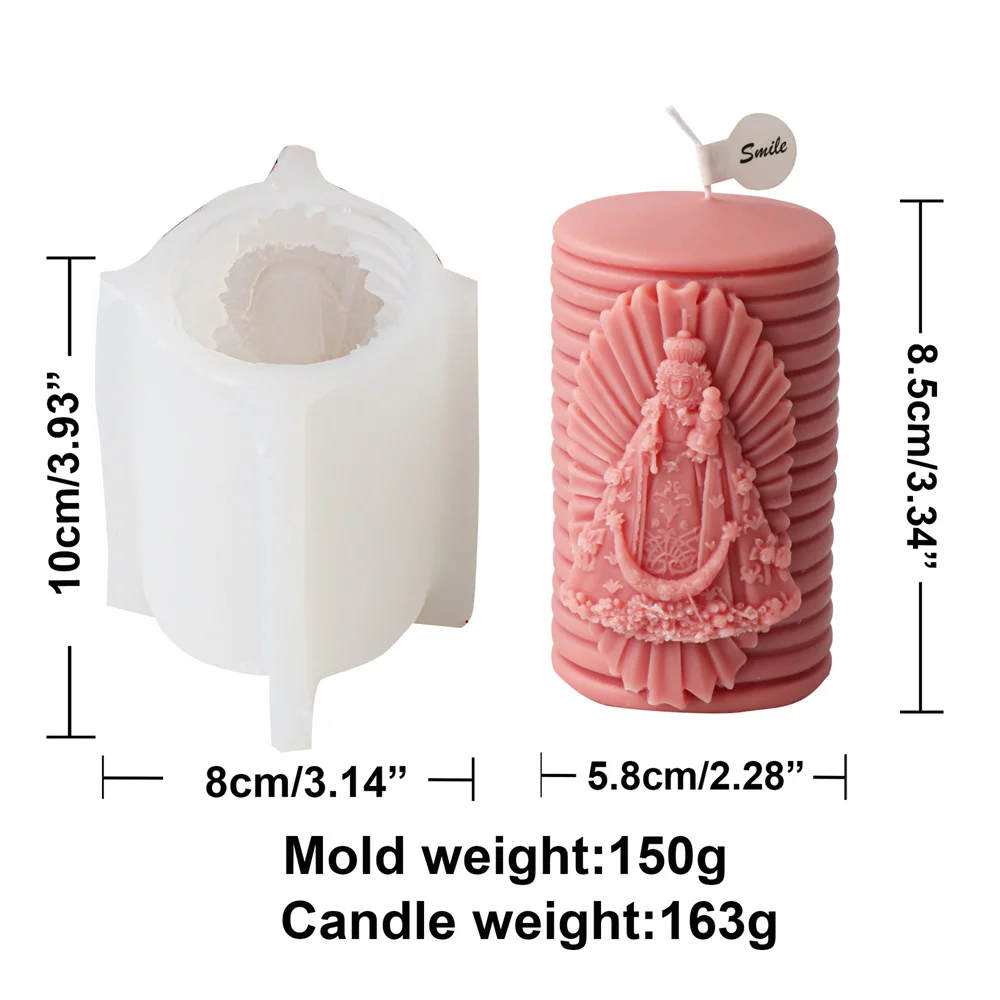 Jesus & Virgin Mary Silicone Candle Mold – Resin/Plaster Candle Mold Sbbb8e365ca83455f8fbc6f4d6aa6a7f2o