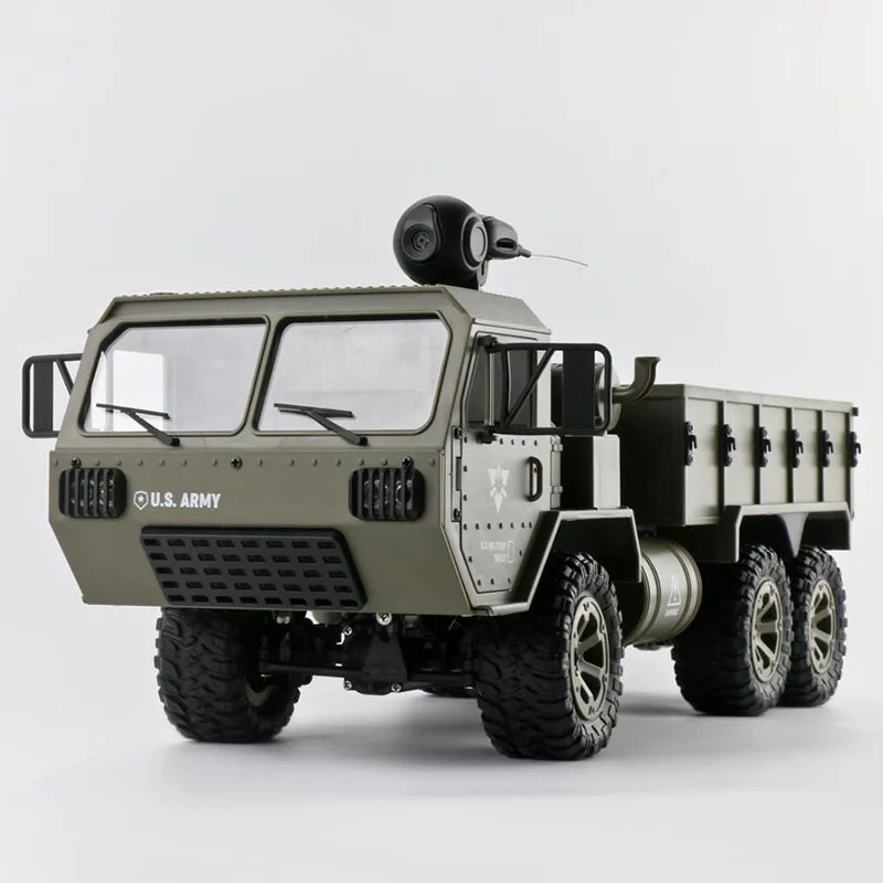 리모컨 체중계 바퀴 달린 트럭 리모컨 차량 모델, 6 륜 드라이브, 와이파이 카메라, 시뮬레이션 군사 카드, RC, 1:16
