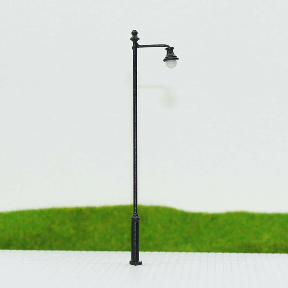 5pcs Model Railway 1:87 Lamp Post Street Lights HO OO Scale LEDs 3.54in Yard Garden Decorative Micro Landscape Decoration Lamp 3