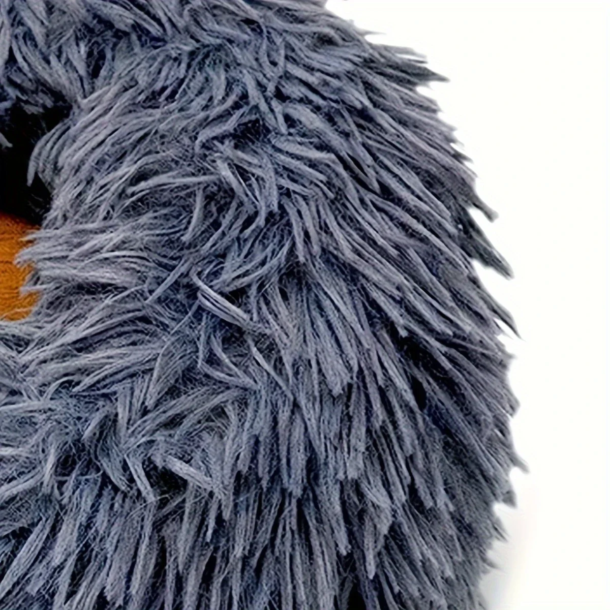 1pc dark gray plush warm small pet nest for big hamsters cozy winter hideaway with anti slip bottom soft polyester material round shape   guinea   other small animals hamster bedding accessory hamster hideout details 2