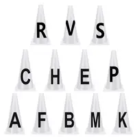 Horse Training Equipment Portable White Dressage Letter Cone Set Horse Training Equipment Stackable Sports Training Cone 1