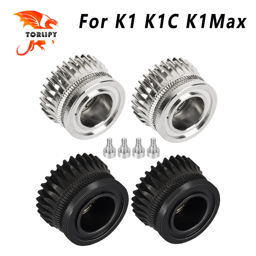 CR K1C Extruder K1 Gear All Metal Filament Drive Gear for Creality K1 Max Extruder Nickel Plated DLC Coating High Hardness Wear