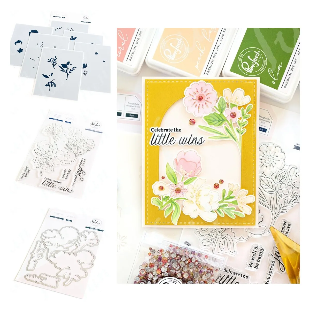

Lovely Blooms Metal Cutting Dies DIY Scrapbooking Decorative Embossing Lovely Blooms Crafts Dies Stamps and Stencils Sets Molds