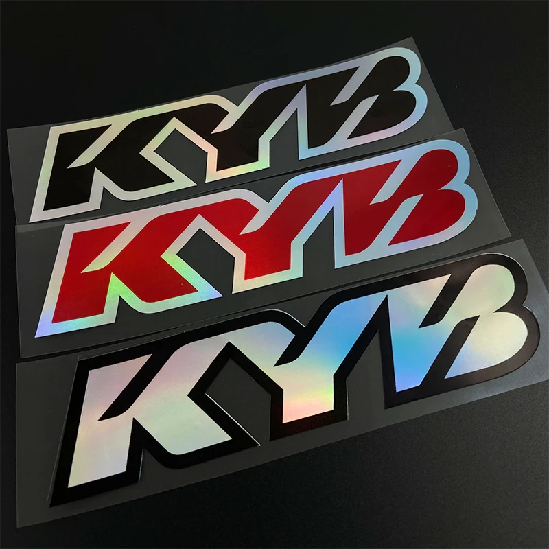 Motorcycle Stickers 2PCS Racing Suspensions Kyb Fork Suspension Vinyl Decals For Yamaha Honda Suzuki Ktm Kawasaki Benelli