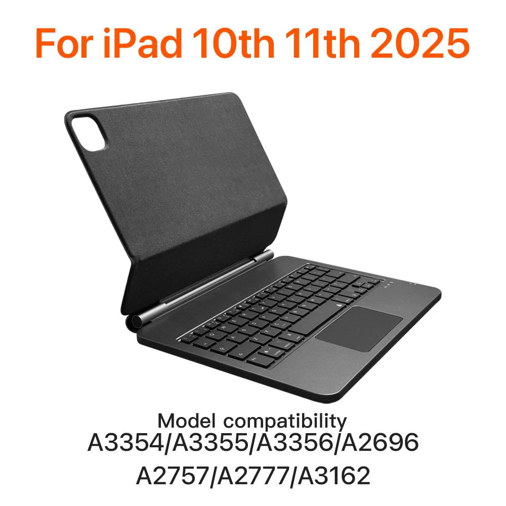 Teclado mágico para iPad, teclado Bluetooth multimodelo de 12,9/13/11/10,9 pulgadas con panel táctil para iPad Pro Air4 5, funda inteligente retroiluminada