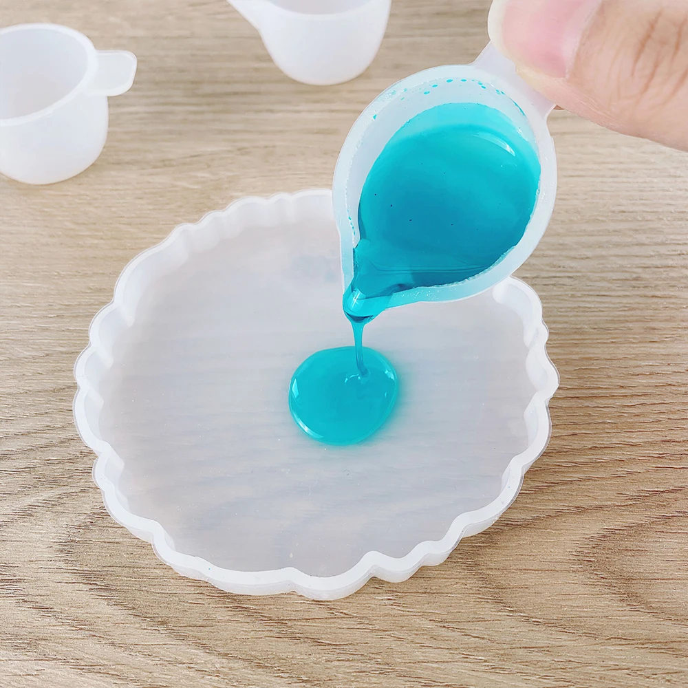 Set 3 Misurini In Silicone Antiaderenti Per Resina Epossidica E Gioielli Fai Da Te - Capacità 100/250/500 Ml - 3