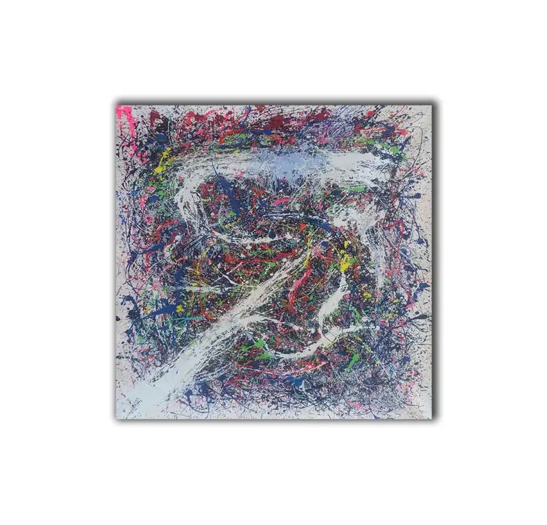 Extra Large Abstract Art Original Abstract Painting Canvas Jackson Pollock Style Painting Modern Abstract Wall Art Pollock Wall
