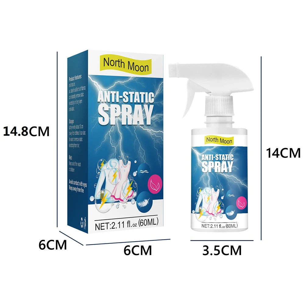 Anti Static Spray Liquid Clothes Laundry Remover Sprayer Furniture Laundry Car Closet anti static spray