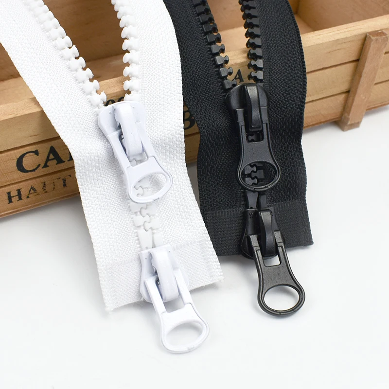 Description Picture 3 of item8# 15-500cm Resin Zipper Double Sliders Zippers For Sewing Jacket Coat Open-End Zips Repair Kit DIY Bag Clothing Accessories