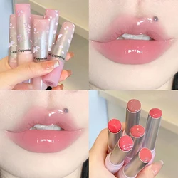 Floral Shine Lip Gloss Mirror - Long - Lasting, Non - Transfer Lip Glaze (Dark blue)