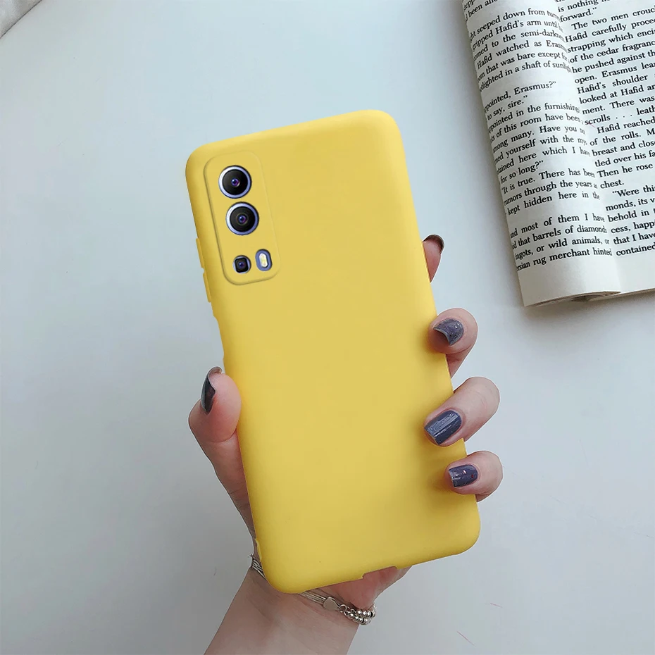 ДЛЯ Vivo Y72 5G 6,58 модный телефон конфетных цветов Чехол для Vivo Y72 Y52 чехол Обложка Funda Vivo Y 72 52 5G V2041 V2053 мягкие чехлы (art.: 3920c3fabb286) - 3920c3fabb286