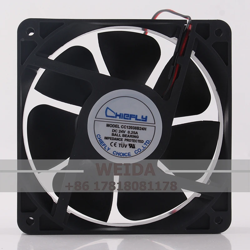 Case Fan Dual Ball Bearing for Original CHIEFLY CC12038B24H 120X120X38MM 24V 0.25A 12038 Inverter Machine Cabinet Cooling Fan ebmpapst 4856z 12038 120mm 120 120 38mm 230v ac 50hz 4 0a13w 100m3 h 1700rpm control cabinet axial cooling fan