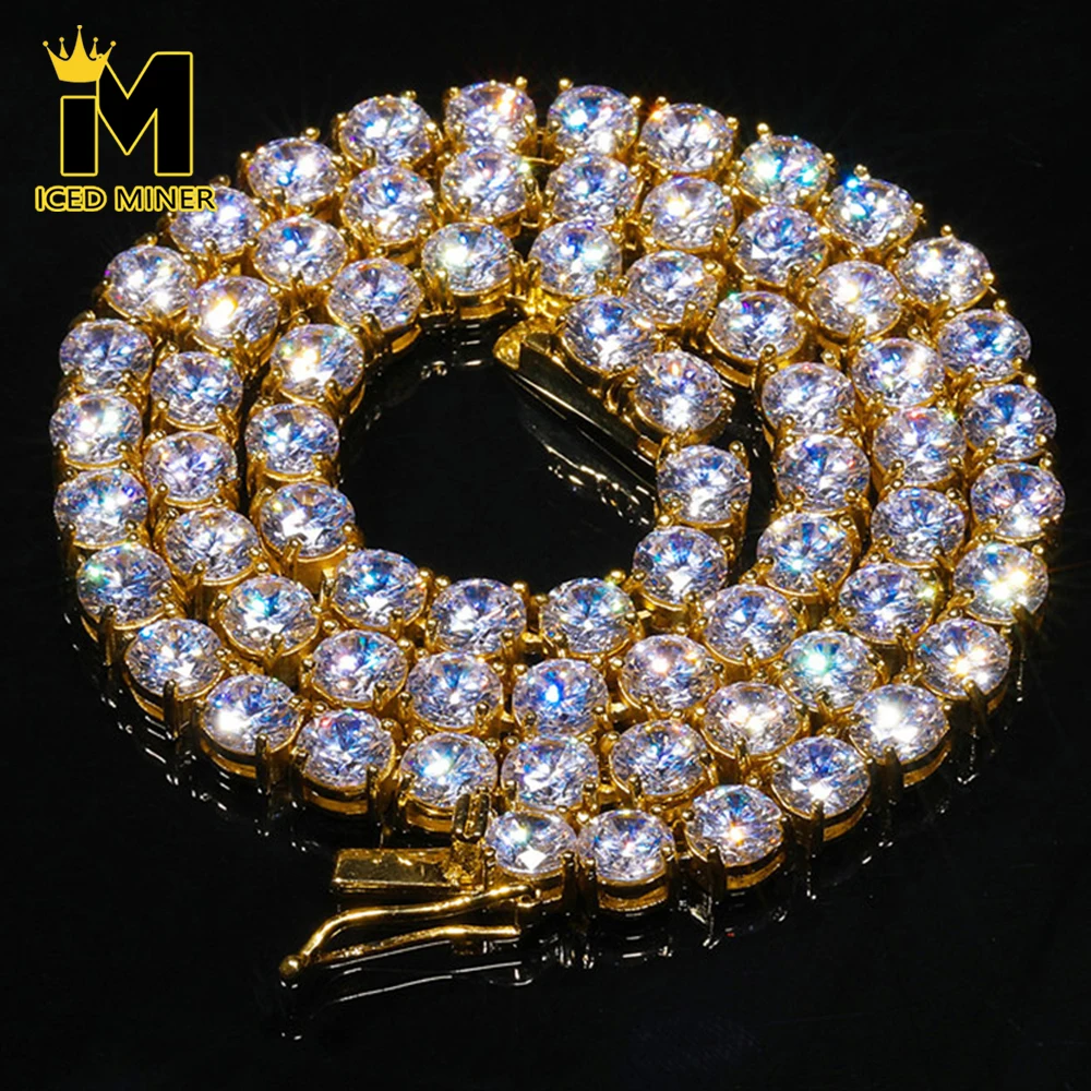 

IM 3mm Tennis Chain Necklace For Men Women Iced Out Zircon Chain Hip Hop Jewelry Free Shipping