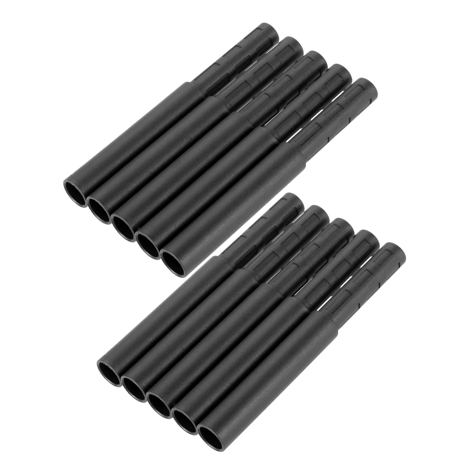 10Pcs Black Golf Club Carbon Fiber Extension Rods Kit Butt Extender Stick for Iron /Graphite Shaft Putter Golf Accessories 125mm 5