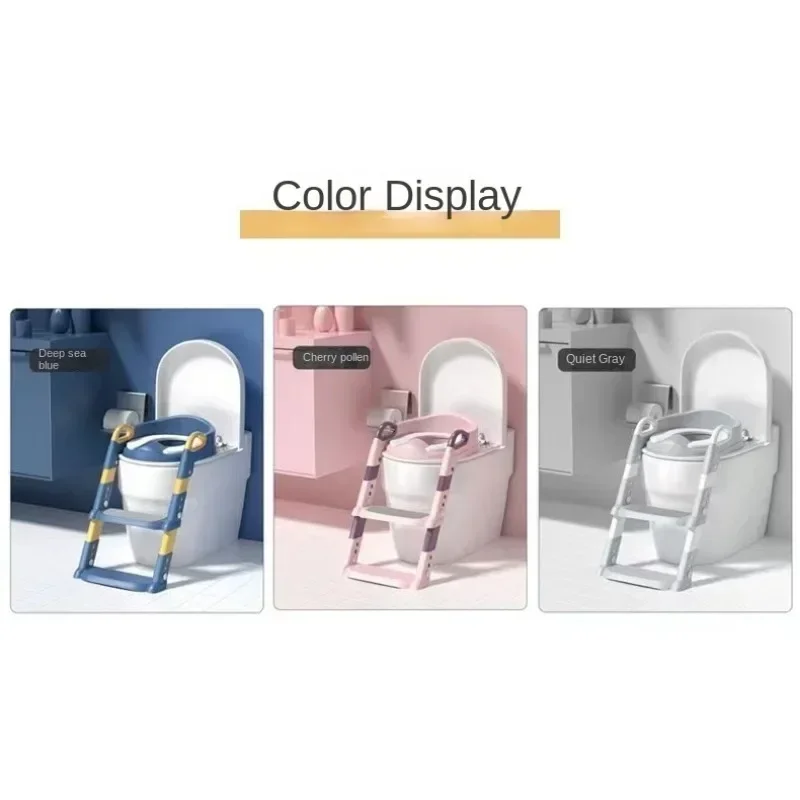 Description Picture 4 of itemNew Stepped Children's Toilet Foldable Foot Stool Multi-functional Toilet Boy Girl Baby Toilet Training Potty Ladder for Kids