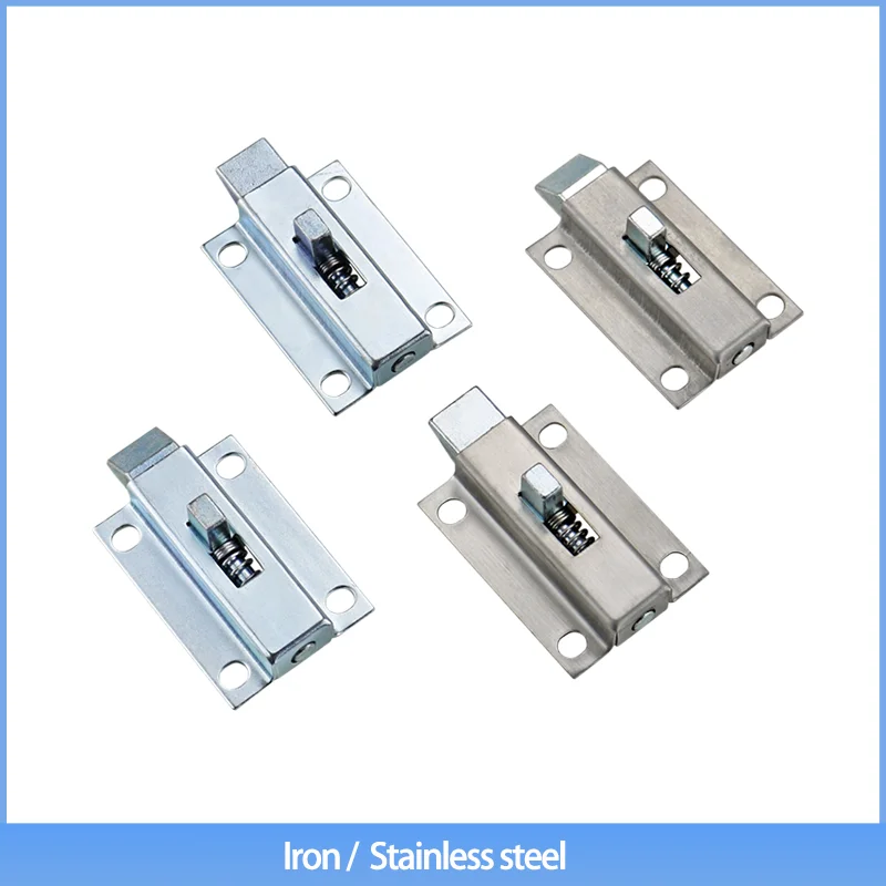 

Spring-loaded Automatic Surface-mounted Door Bolt for Industrial Equipment Iron Galvanized or Stainless Steel Latch Bolt