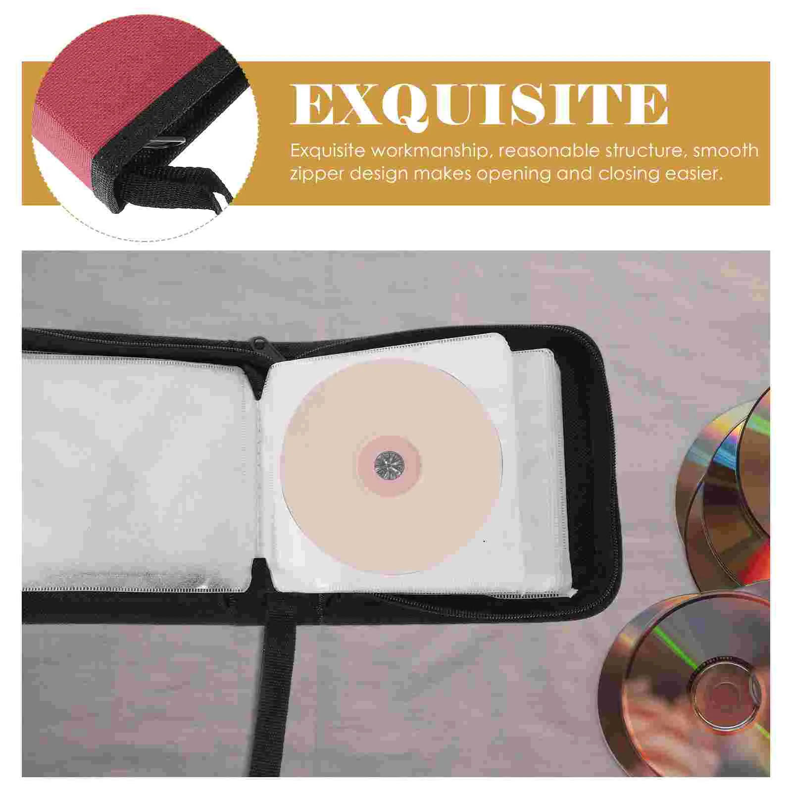휴대용 CD 케이스 디스크 보관 파우치, DVD 가방 앨범 바인더, 자동차 랙 거치대 컨테이너 미디어