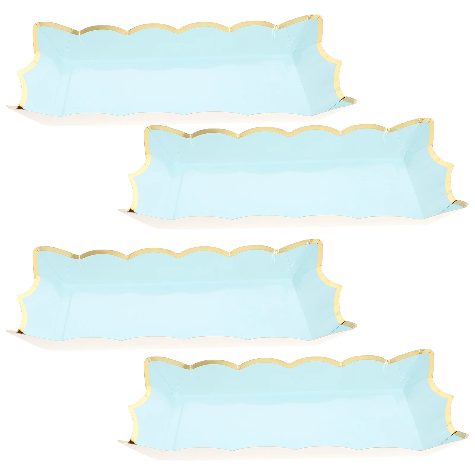 Square Paper Lace Plate Serving Trays for Party Food Fruit Cookie Platters Parties Plates 6