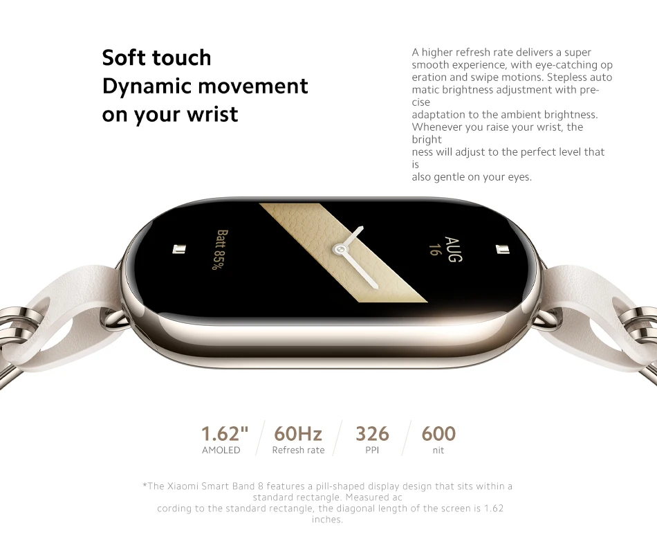 Cardíaca, Versão Global, Tela AMOLED de 1.62