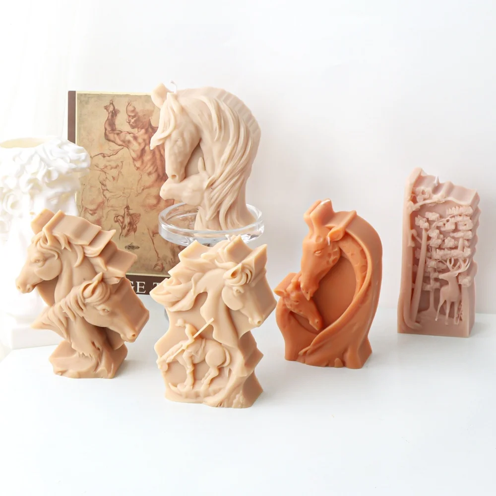 Animal Head Silicone Mold for Crafting and Baking - Candle, Soap, Resin, and Plaster Casting Tool