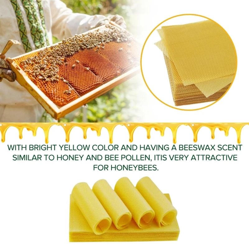 10pcs Beeswax Sheets Candle Making Craft DIY Kit Candle Maker Full Bees Wax  Honeycomb Beekeeping Foundation