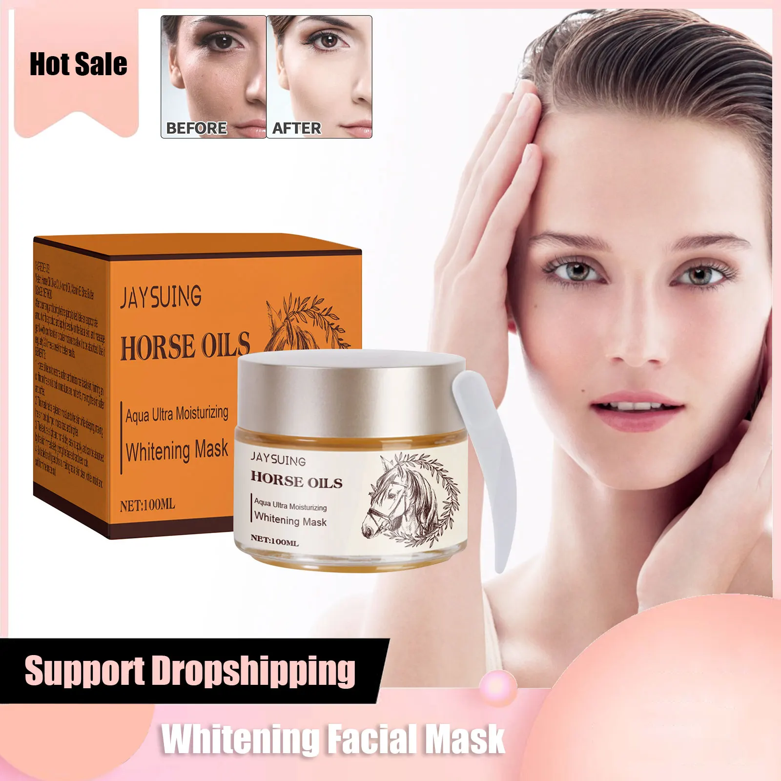 Whitening Sleep Mask Anti Aging Wrinkle Firming Fade Fine Line Shrink Pore Moisturizing Brigten Skin Tone Face Rejuvenating Care